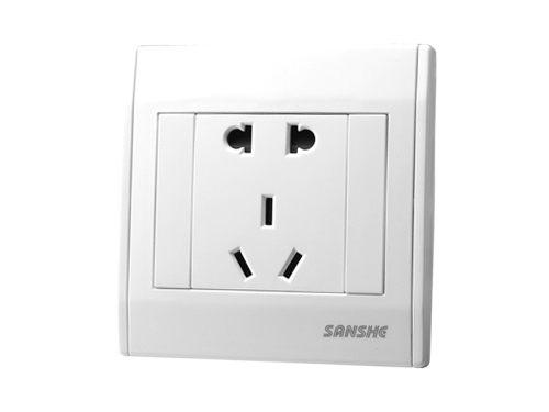 Graceful and luxurious two or three pole socket